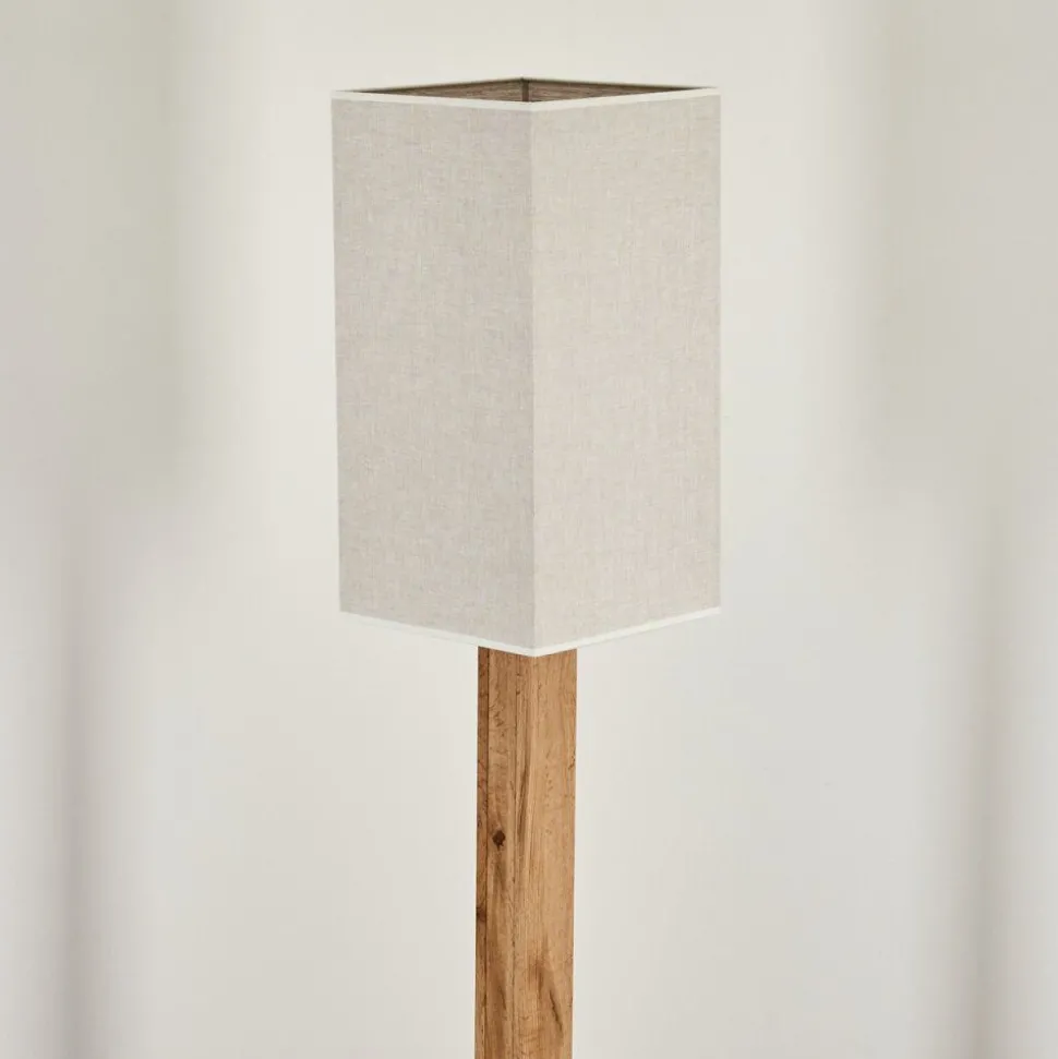 Lampadaire Ham Ecru, Noir, 1 Lumiere