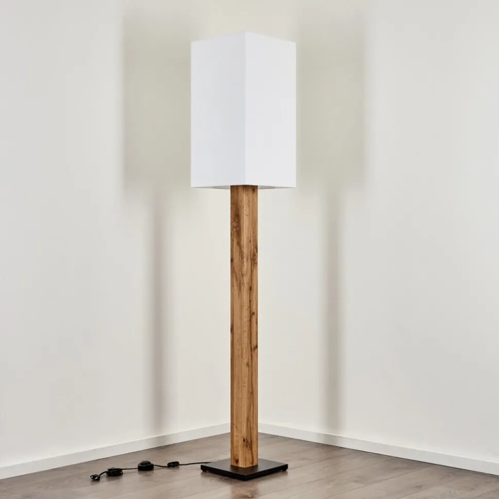 Lampadaire Ham Ecru, Noir, 1 Lumiere