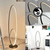 Lampadaire Harpeth Led Noir, 1 Lumiere