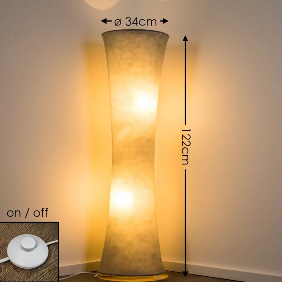 Lampadaire Heron Blanc, 2 Lumieres