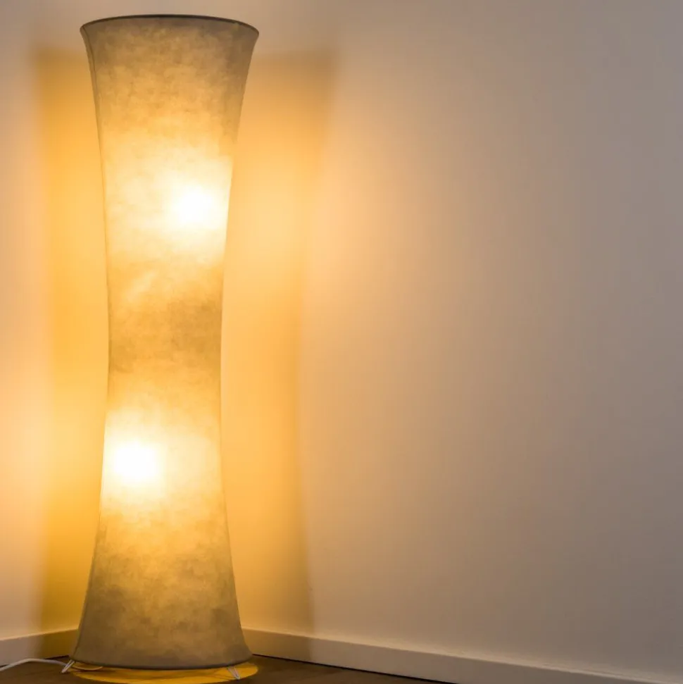 Lampadaire Heron Blanc, 2 Lumieres