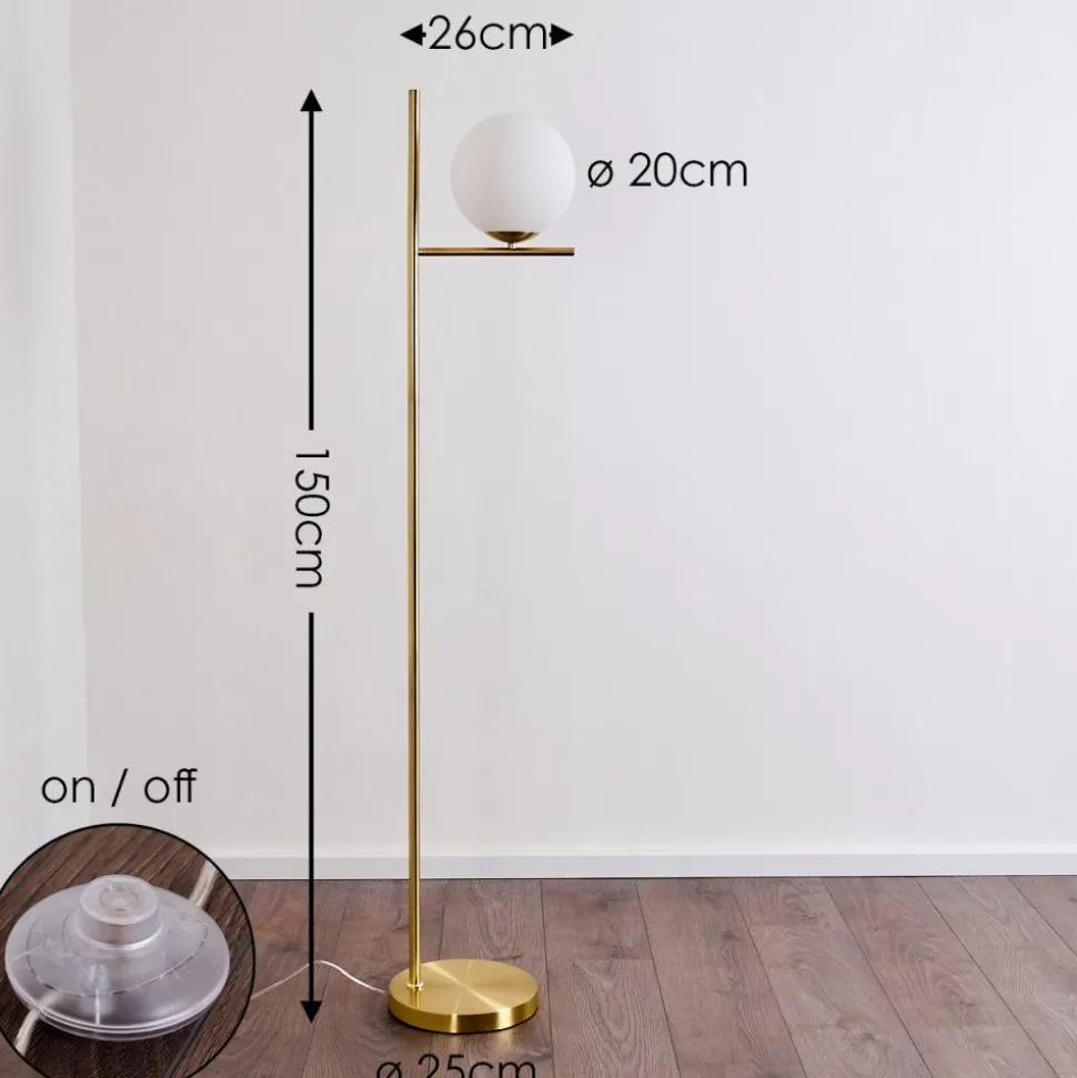 Lampadaire Hogatza Laiton, 1 Lumiere