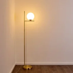 Lampadaire Hogatza Laiton, 1 Lumiere