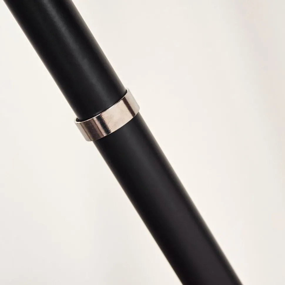 Lampadaire Honoa Chrome, Noir, 1 Lumiere
