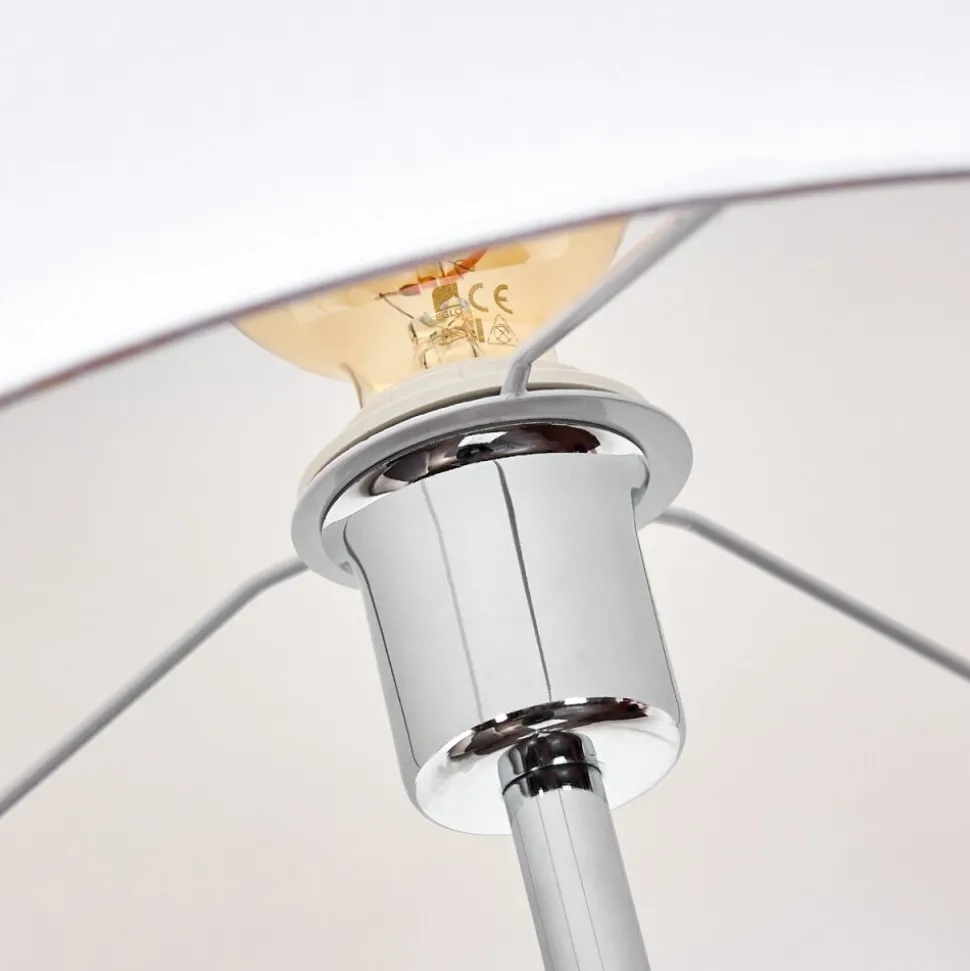 Lampadaire Honoa Chrome, Noir, 1 Lumiere