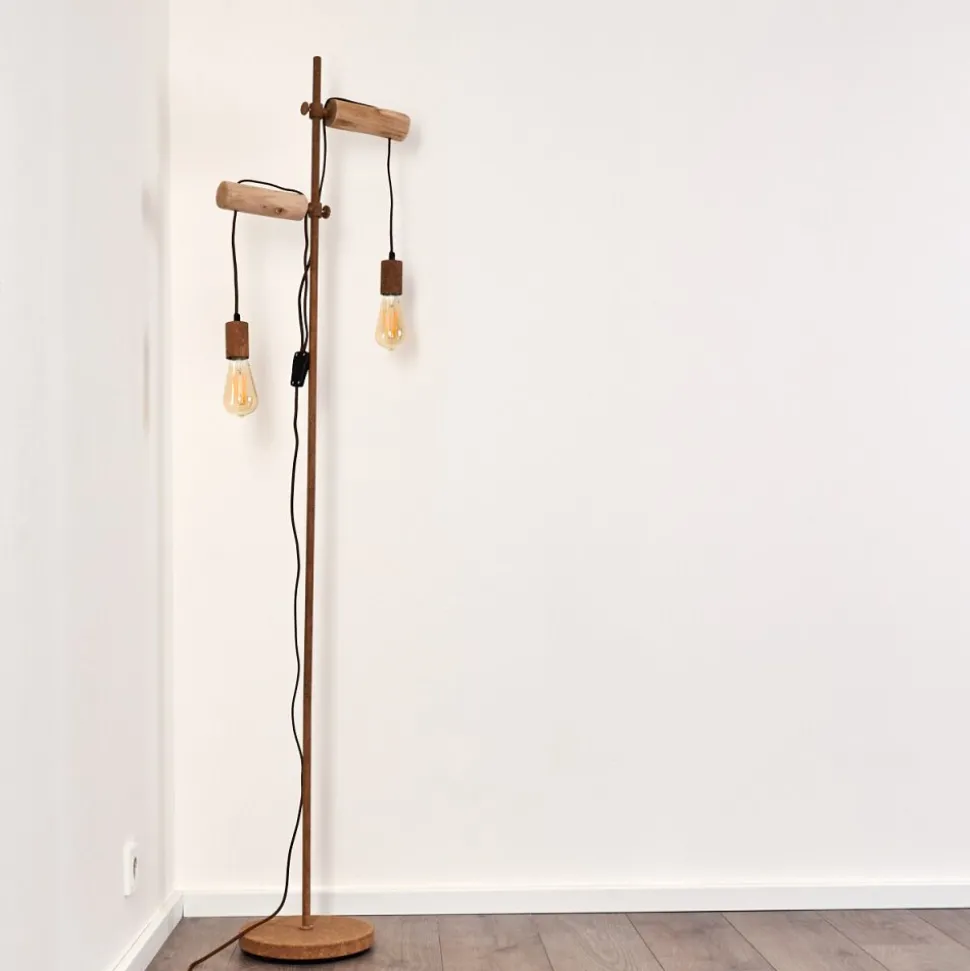 Lampadaire Honsnap Brun, 2 Lumieres