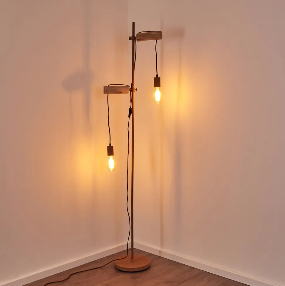 Lampadaire Honsnap Brun, 2 Lumieres