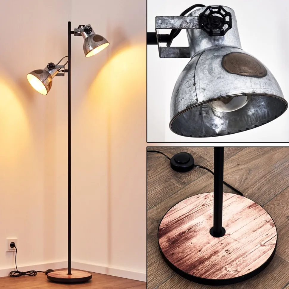 Lampadaire Hora Noir, 2 Lumieres