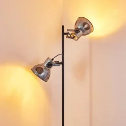 Lampadaire Hora Noir, 2 Lumieres