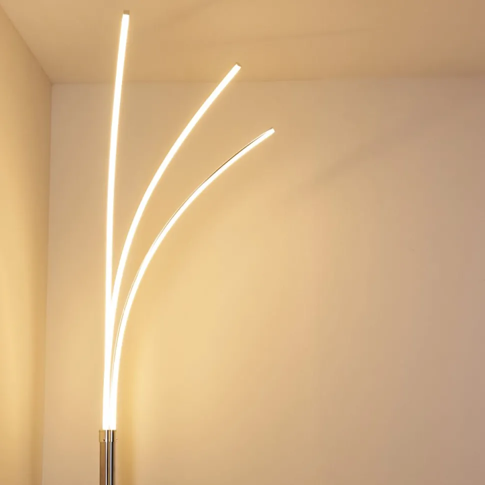 Lampadaire Horpmaal Led Chrome, 3 Lumieres