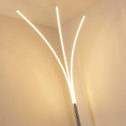 Lampadaire Horpmaal Led Chrome, 3 Lumieres