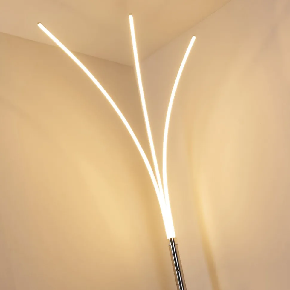 Lampadaire Horpmaal Led Chrome, 3 Lumieres