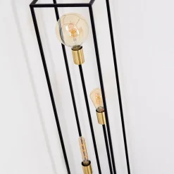 Lampadaire Ibusuki Or, Laiton, Noir, 3 Lumieres