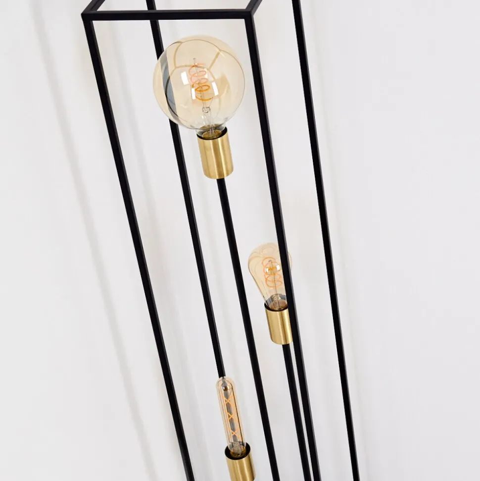 Lampadaire Ibusuki Or, Laiton, Noir, 3 Lumieres
