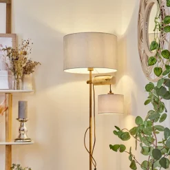 Lampadaire Jagualito Ecru, Rouille, 2 Lumieres