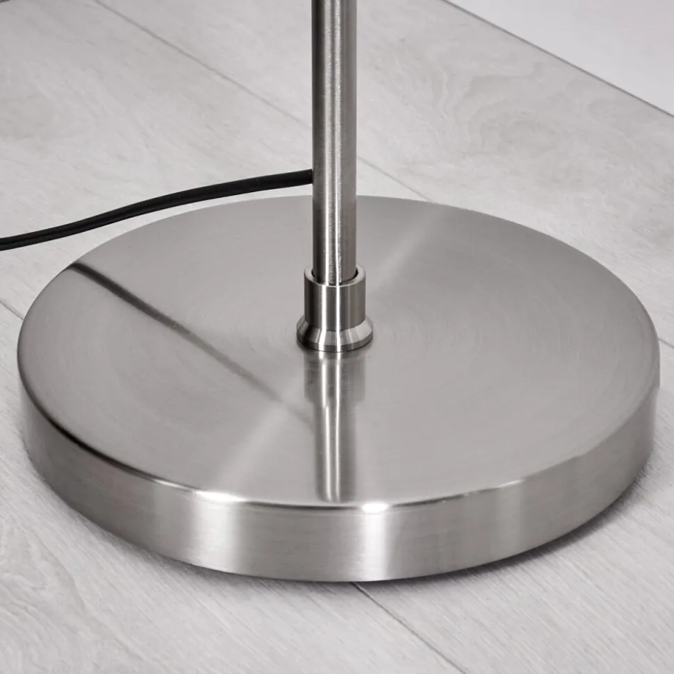 Lampadaire Javel Chrome, Nickel Mat, 3 Lumieres