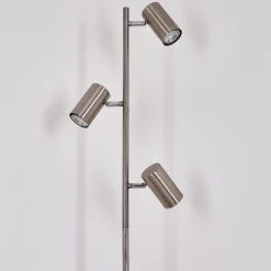 Lampadaire Javel Chrome, Nickel Mat, 3 Lumieres