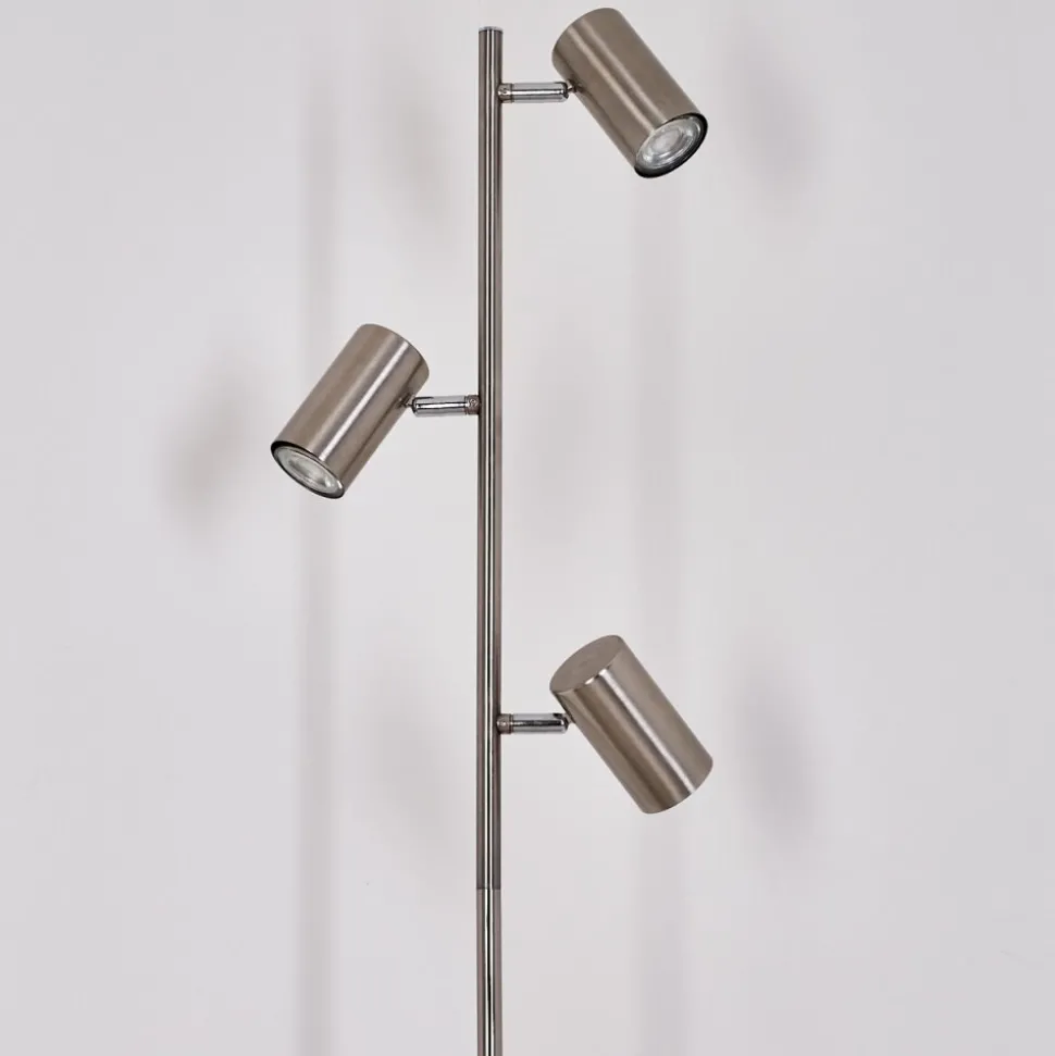 Lampadaire Javel Chrome, Nickel Mat, 3 Lumieres