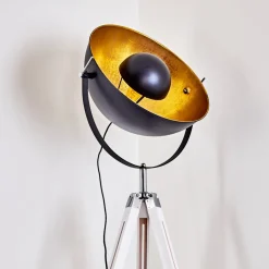 Lampadaire Jupiter Chrome, Blanc, 1 Lumiere