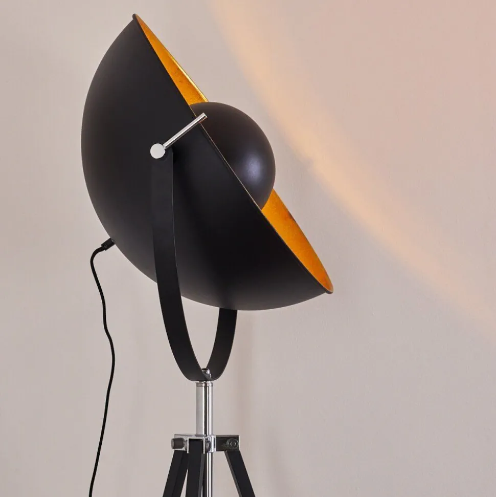Lampadaire Jupiter Noir Dore, 1 Lumiere