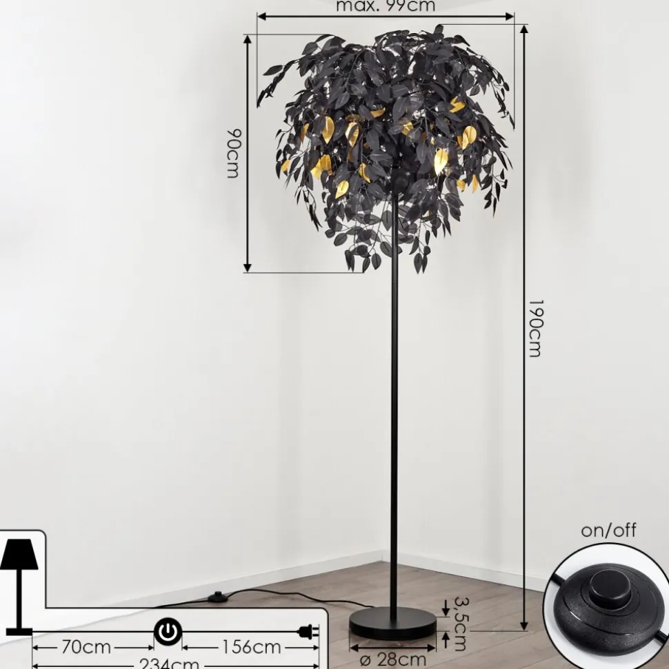 Lampadaire Kallax Noir, 3 Lumieres