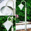Lampadaire Kasan Acier Inoxydable, Blanc, 1 Lumiere