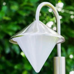 Lampadaire Kasan Acier Inoxydable, Blanc, 1 Lumiere