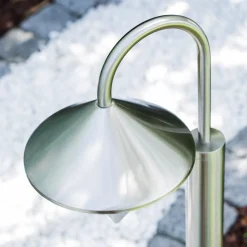 Lampadaire Kasan Acier Inoxydable, Blanc, 1 Lumiere