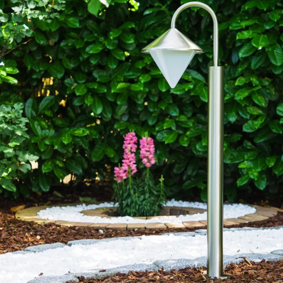 Lampadaire Kasan Acier Inoxydable, Blanc, 1 Lumiere