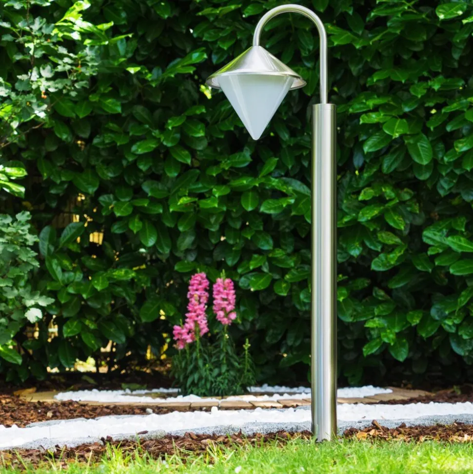 Lampadaire Kasan Acier Inoxydable, Blanc, 1 Lumiere