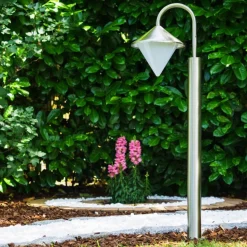 Lampadaire Kasan Acier Inoxydable, Blanc, 1 Lumiere