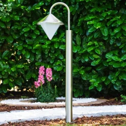 Lampadaire Kasan Acier Inoxydable, Blanc, 1 Lumiere
