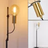 Lampadaire Kirehito Or, Laiton, Noir, 1 Lumiere