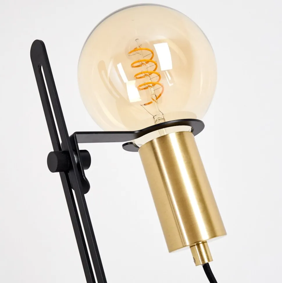 Lampadaire Kirehito Or, Laiton, Noir, 1 Lumiere