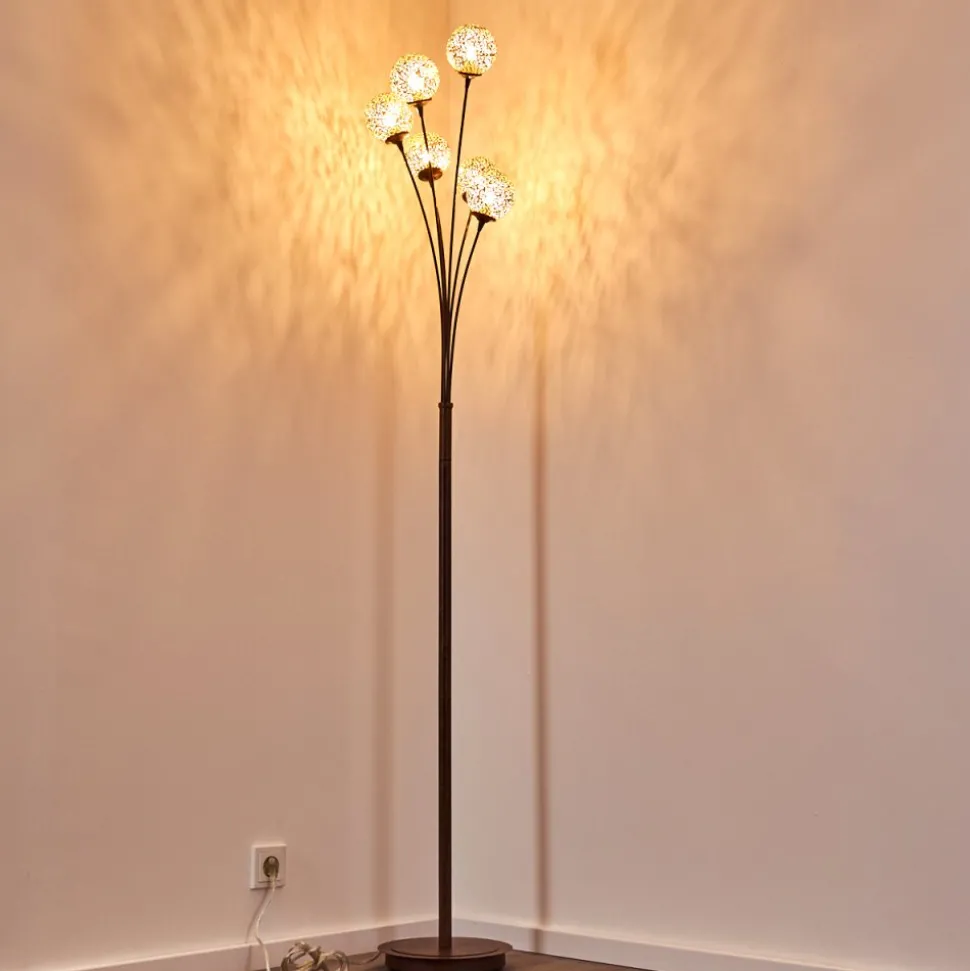 Lampadaire Kitee Brun, 6 Lumieres