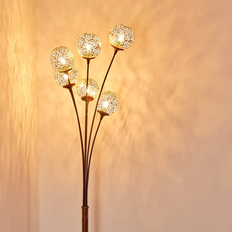 Lampadaire Kitee Brun, 6 Lumieres