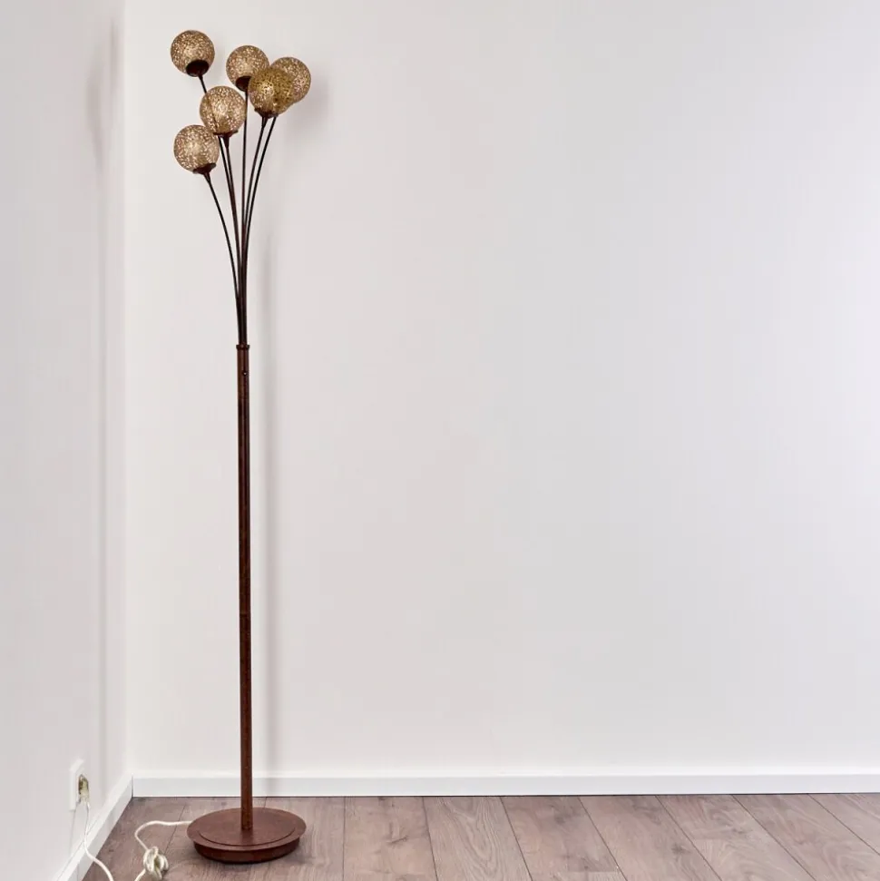 Lampadaire Kitee Brun, 6 Lumieres