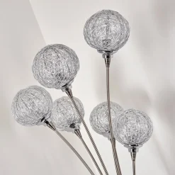 Lampadaire Kitee Chrome, Nickel Mat, 6 Lumieres