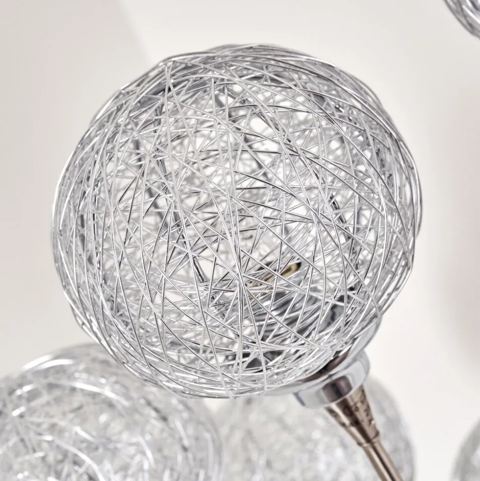 Lampadaire Kitee Chrome, Nickel Mat, 6 Lumieres