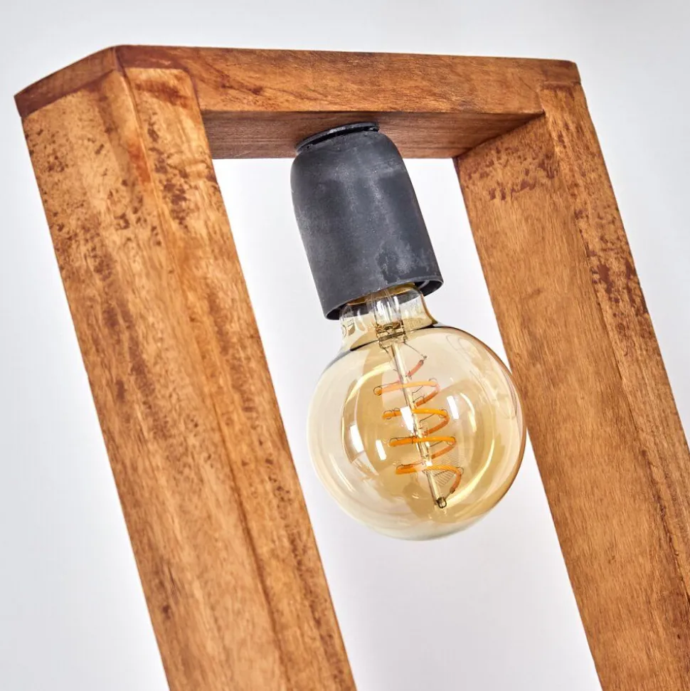 Lampadaire Lanny Bois Fonce, Noir, 5 Lumieres