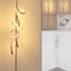 Lampadaire Lavaca Led Argente, 2 Lumieres