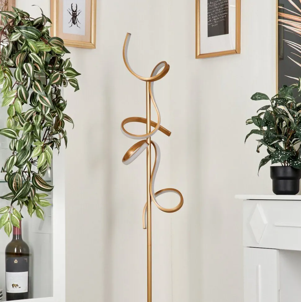 Lampadaire Lavaca Led Laiton, 2 Lumieres