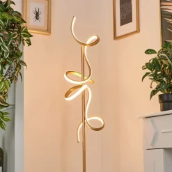 Lampadaire Lavaca Led Laiton, 2 Lumieres