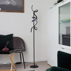 Lampadaire Lavaca Led Noir, 2 Lumieres