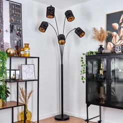 Lampadaire Liared Noir, 5 Lumieres