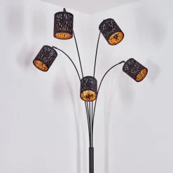 Lampadaire Liared Noir, 5 Lumieres
