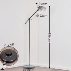 Lampadaire Luven Gris, 1 Lumiere