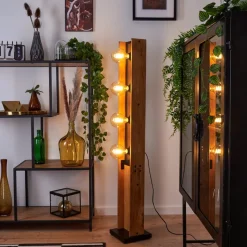 Lampadaire Maahui Ecru, Noir, 4 Lumieres