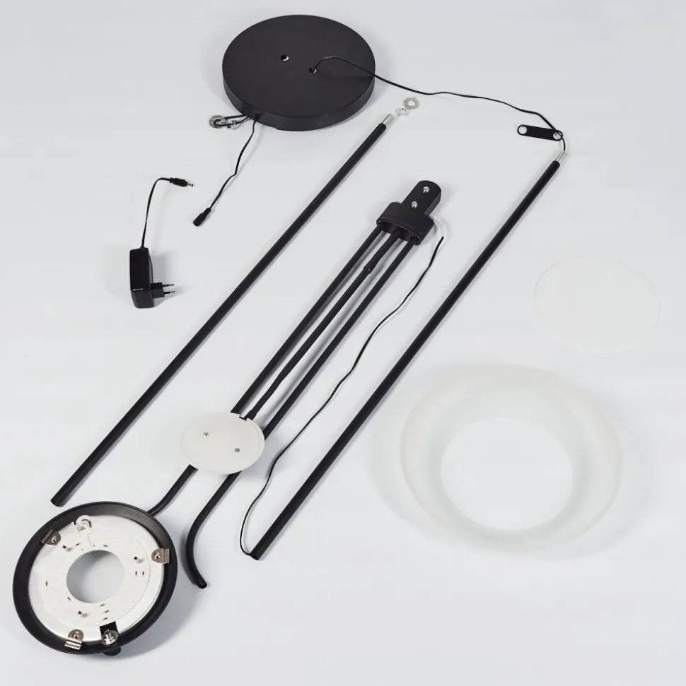Lampadaire Mairoa Led Noir, 2 Lumieres