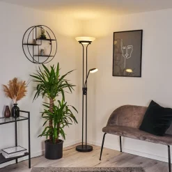 Lampadaire Mairoa Led Noir, 2 Lumieres